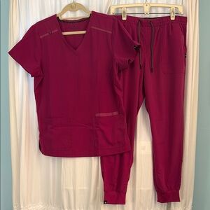 Beyond Scrubs V-Neck Jogger Set